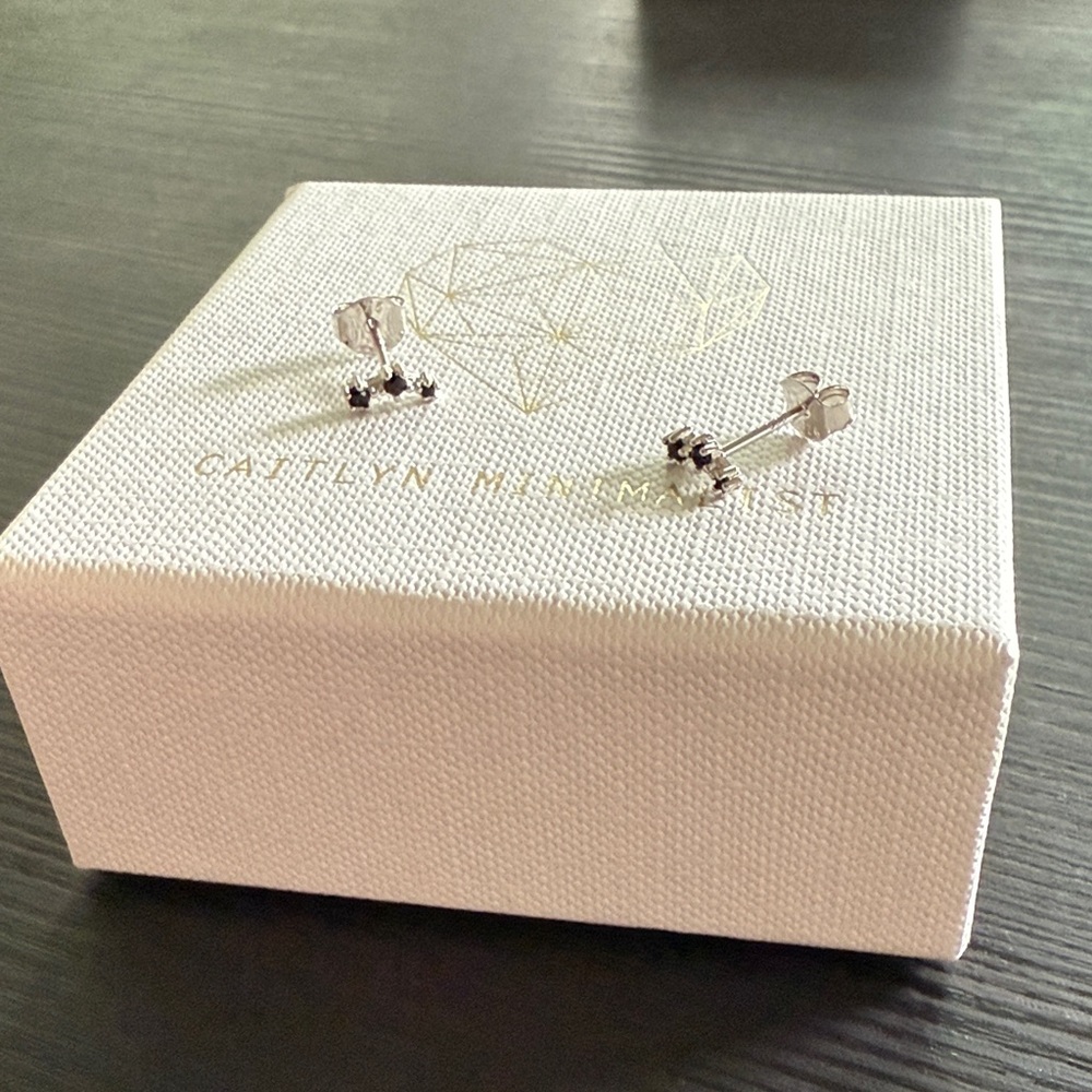 Caitlyn Minimalist Silver Stud Earrings
